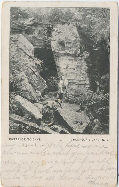 File:T203EntranceToCaveThompsonsLake1907Color.jpg