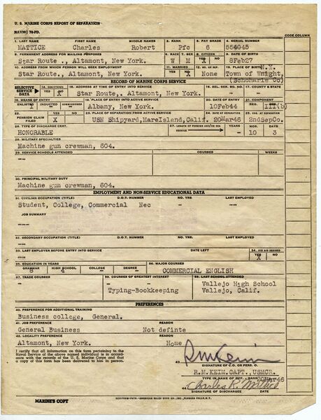File:19460320MatticeCharlesHonorableReportOfSeparation.jpg